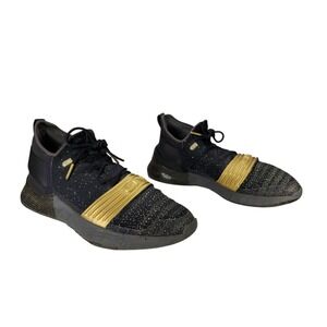 Under Armour C1N Trainer Sneakers sz 9.5 Men Black Gold High‎ Top 3000233-001
